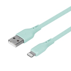USB Type-A to Lightning シリコンケーブル アイスミントブルー OWL-CBSRLA15-IB