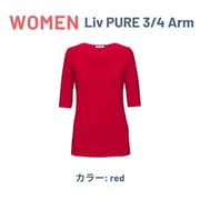 WOMEN Liv PURE 3/4 Arm red Sサイズ wo pure 3/4 red s