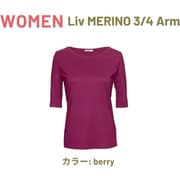 WOMEN Liv MERINO 3/4 Arm berry XSサイズ wo merino 3/4 berry xs