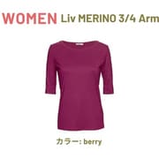 WOMEN Liv MERINO 3/4 Arm berry Sサイズ wo merino 3/4 berry s