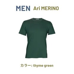 men merino gr m [MEN Ari MERINO thyme green Mサイズ]