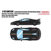 EM513H 1/43 ランボルギーニ アヴェンタドール SVJ 2018 Nireo wheel ネロアクリリコ / イタリアンストライプ [レジンキャストミニカー]