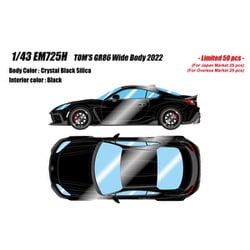 EM725H 1/43 TOM'S GR86 Wide Body 2022 クリスタルブラックシリカ [レジンキャストミニカー]