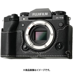 富士フイルム X-T5用 本革ケース クラシック ブラック/ホワイトステッチ PTAU007