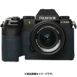 富士フイルム X-S20用 本革ケース ヴィンテージ風 ディープブルー PTAY005