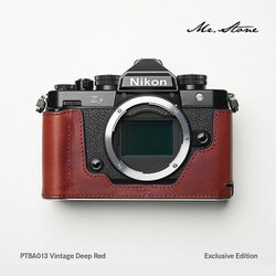 MR.STONE Nikon ZF用　レザーケース　ディープブルー Mr. Stone】ニコン Zf 専用 本革 ボディケース ヴィンテージ