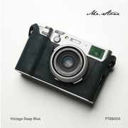 富士フイルム X100VI用 本革ケース ヴィンテージ風 ディープブルー PTBB004