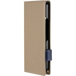 LN-24SX2BLP2BG [Xperia 10 VI用 薄型・軽量PUレザー手帳ケース Twoal W ベージュ]