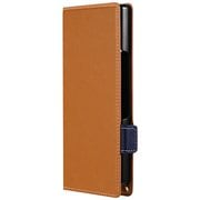 LN-24SQ1BLP2CA [AQUOS R9用 薄型・軽量PUレザー手帳ケース Twoal W キャメル]