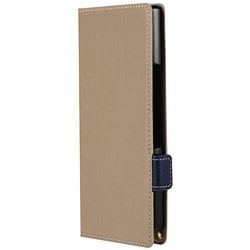 LN-24SQ1BLP2BG [AQUOS R9用 薄型・軽量PUレザー手帳ケース Twoal W ベージュ]
