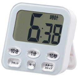 時計付大画面タイマー大音量80dB吸盤付き ブルー COK-T141-A