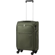HARMONY(ハーモニー) スーツケース ファスナータイプ 旅行日数目安:2~3泊 39L 機内持込対応サイズ ボタン式脱着キャスター カーキ 4053-54-KH
