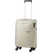 HARMONY（ハーモニー） スーツケース ファスナータイプ 旅行日数目安：2～3泊 39L 機内持込対応サイズ ボタン式脱着キャスター アイボリー 4053-54-IV