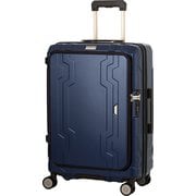 BLUE WHALE（ブルーホエール） スーツケース ファスナータイプ 拡張タイプ 旅行日数目安：1～2泊 37L/拡張時48L 機内持ち込み対応サイズ 静音クッション付きダブルキャスター ネイビー 5525-48-NV