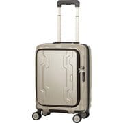 BLUE WHALE（ブルーホエール） スーツケース ファスナータイプ 拡張タイプ 旅行日数目安：1～2泊 37L/拡張時48L 機内持ち込み対応サイズ 静音クッション付きダブルキャスター シャンパンゴールド 5525-48-CGC