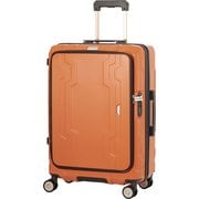 BLUE WHALE（ブルーホエール） スーツケース ファスナータイプ 拡張タイプ 旅行日数目安：5～7泊 65L/拡張時81L 静音クッション付きダブルキャスター オレンジ 5525-58-OR