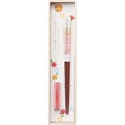 桐箱 箸置付 ペアミント ピンク 21cm 食洗機対応(箸のみ) 63167