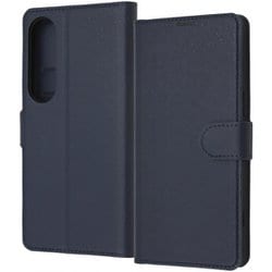 RT-RXP1M6ELC1/DN [Xperia 1 VI用 Like standard 耐衝撃 手帳型レザーケース シンプル マグネット/ダークネイビー]
