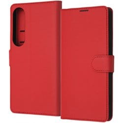 RT-RXP1M6ELC1/R [Xperia 1 VI用 Like standard 耐衝撃 手帳型レザーケース シンプル マグネット/レッド]