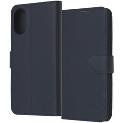 RT-RXP10M6ELC1/DN [Xperia 10 VI用 Like standard 耐衝撃 手帳型レザーケース シンプル マグネット/ダークネイビー]
