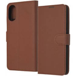 RT-RXP10M6ELC1/DK [Xperia 10 VI用 Like standard 耐衝撃 手帳型レザーケース シンプル マグネット/ブラウン]