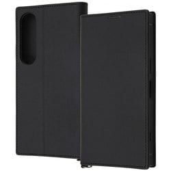 IN-RXP1M6TBC9/BB [Xperia 1 VI用 耐衝撃 手帳型レザーケース KAKU Durable/ブラック/ブラック]