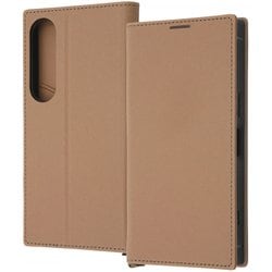 IN-RXP1M6TBC9/TGR [Xperia 1 VI用 耐衝撃 手帳型レザーケース KAKU Durable/トープ/ライトグレー]