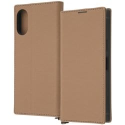 IN-RXP10M6TBC9/TGR [Xperia 10 VI用 耐衝撃 手帳型レザーケース KAKU Durable/トープ/ライトグレー]