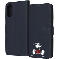 IJ-DXP10M6ELC1DN/MK16 [Xperia 10 VI用 ディズニー/手帳型レザーケース シンプル マグネット/ミッキーマウス_sitting]