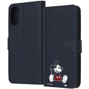 IJ-DXP10M6ELC1DN/MK16 [Xperia 10 VI用 ディズニー/手帳型レザーケース シンプル マグネット/ミッキーマウス_sitting]