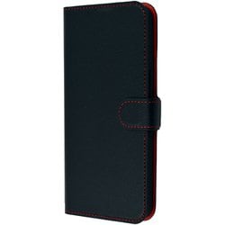 RT-AQL2ELC1/BR [AQUOS wish4用 Like standard 耐衝撃 手帳型レザーケース シンプル マグネット/ブラック/レッド]