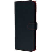RT-AQL2ELC1/BR [AQUOS wish4用 Like standard 耐衝撃 手帳型レザーケース シンプル マグネット/ブラック/レッド]