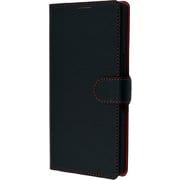 RT-AQFS2ELC1/BR [AQUOS R9用 Like standard 耐衝撃 手帳型レザーケース シンプル マグネット/ブラック/レッド]
