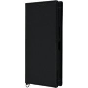 IN-AQL2TBC9/BB [AQUOS wish4用 耐衝撃 手帳型レザーケース KAKU Durable/ブラック/ブラック]