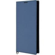 IN-AQL2TBC9/AGR [AQUOS wish4用 耐衝撃 手帳型レザーケース KAKU Durable/ブルー/ライトグレー]
