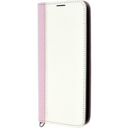 IN-AQL2LBC14/WP [AQUOS wish4用 耐衝撃 手帳型レザーケース Noble/ホワイト/ピンク]