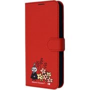 IJ-AAQL2ELC1R/MT47 [AQUOS wish4用 ムーミン/手帳型レザーケース シンプル マグネット/リトルミイとお花_3]