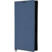 IN-AQFS2TBC9/AGR [AQUOS R9用 耐衝撃 手帳型レザーケース KAKU Durable/ブルー/ライトグレー]