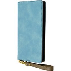 IN-AQFS2DML1/A [AQUOS R9用 耐衝撃 手帳型レザーケース Raffine/ブルー]