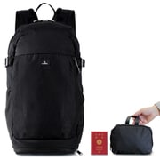 4 SPRING 折りたたみバックパック 25L ブラック [折りたたみリュック 25L 大容量 軽量 防水 オックスフォード生地 旅行 通勤 通学 男女兼用]