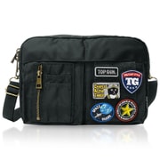 20369010 [TOP GUN ナイロンツイル ワッペン ミドルショルダーバッグ BLACK]