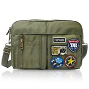 20369010 [TOP GUN ナイロンツイル ワッペン ミドルショルダーバッグ KHAKI]