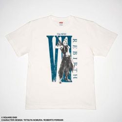 ファイナルファンタジーVII リバース Tシャツ クラウド・ストライフ（ホワイト×グリーン） [キャラクターグッズ]