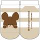 201119-24 くまのがっこう キッズソックス 13～18cm くすみボーダー ベージュ [キャラクターグッズ]