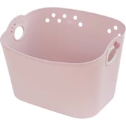 SQ43 [ハローキティ やわらかバケツ ピンクベージュ 小物の収納 ランドリーバスケットに便利 幅51×奥行38×高さ34cm 日本製]