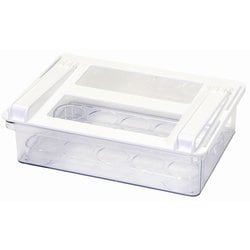 スキット 収納 ケース ボックス 冷蔵室 棚下 引き出し 卵トレー付 深型 Lサイズ 日本製 HC-0121
