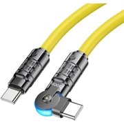 180 Rotating Type-C to Type-C ケーブル イエロー U118-CC-YE