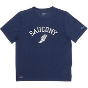 グラフィック ショートスリーブ GRAPHIC SHORT T SAM800378-NVHS4 NAVY HEATHER GRAPHIC XLサイズ [ランニングウェア シャツ メンズ]