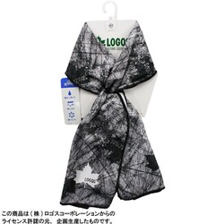LOGOS UVクールマフラー クロスハッチング フリーサイズ 9108クロ