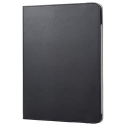 13インチ iPad Pro M4 2024年 用 ケース レザー カバー 手帳型 ApplePencil収納可 ベルト付フラップ 2アングル スタンド機能 衝撃吸収 軽量 ブラック TB-A24PLPLF2BK